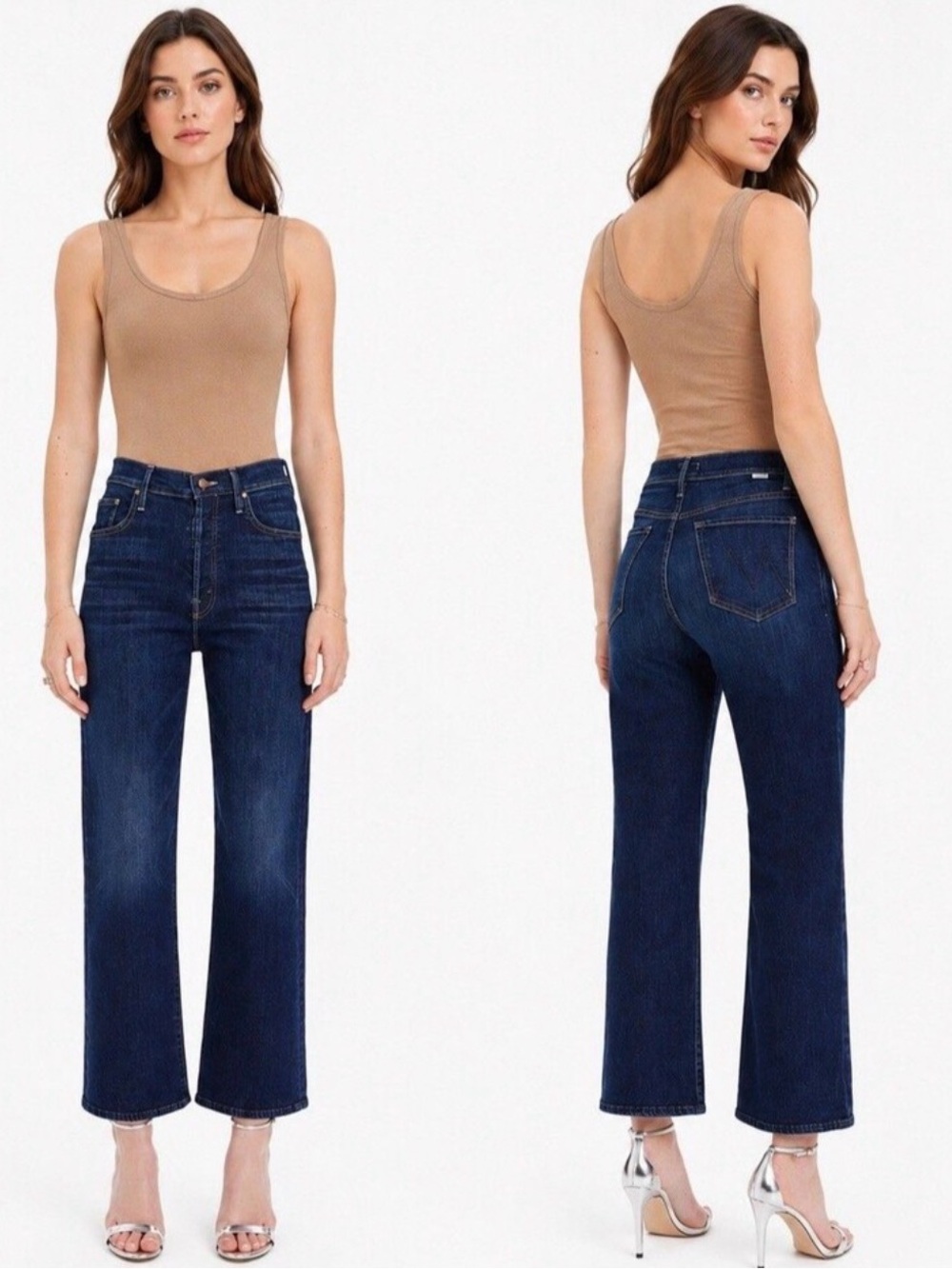 MOTHER The Rambler Ankle Jean in Off Limits High Rise Straight Dark Wash Size 28